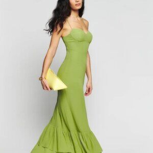 Reformation Lime Green Maxi Dress
